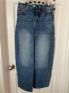 Quince Wide-Leg High-Rise Jeans in Blue Wash